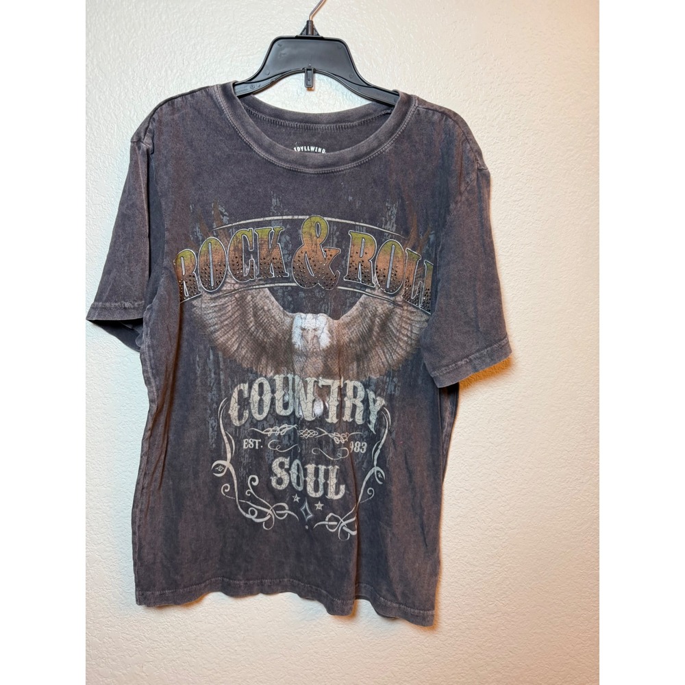 Idyllwind Miranda Lambert Rock & Roll Country Soul Graphic Tee Gray Small